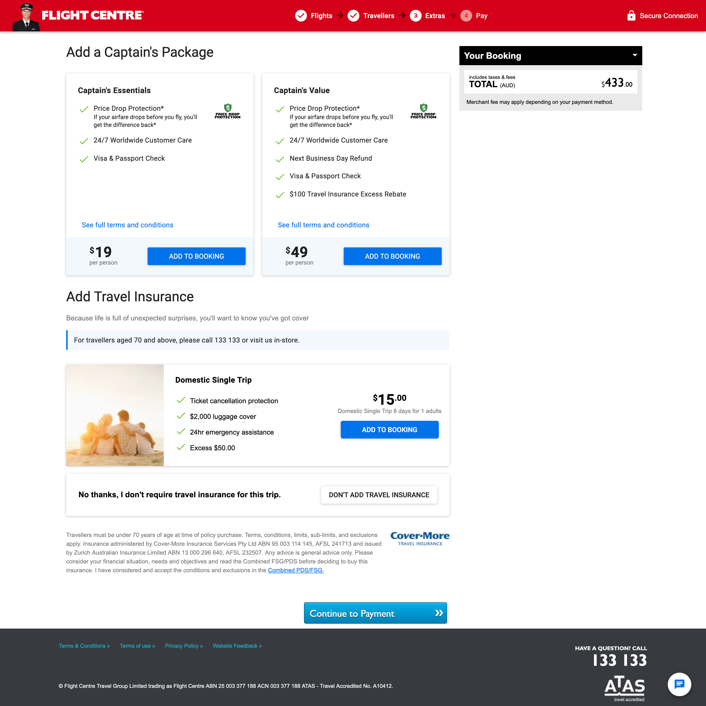 Image of secure.flightcentre.com .au 7Xme extrasLaptop with HiDPI screen