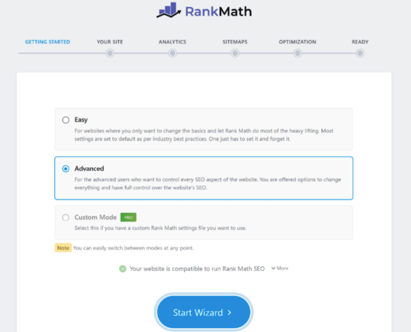 rankmath seo plugin start screen pic1