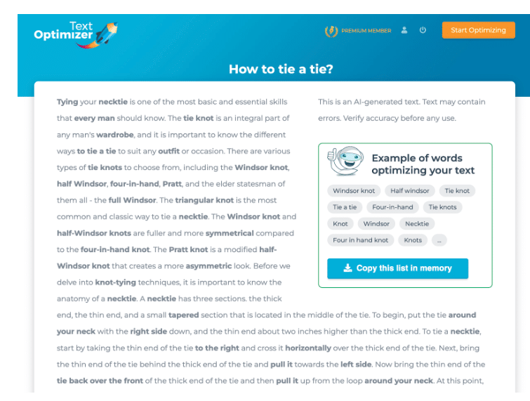 Image of TEXT TOPTIMISATION 2023